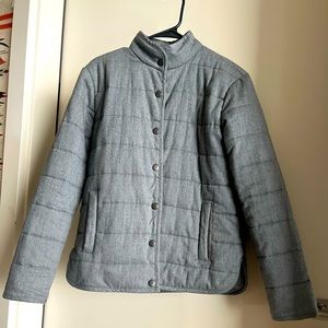 Treasure&Bond Mandarin Collar Flannel Quilted/Padded Jacket